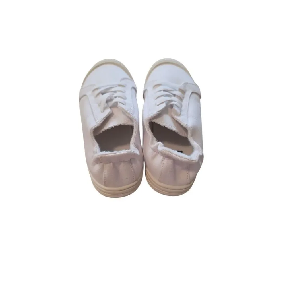 Kids Classic Canvas Slip-On Sneakers in Off-White